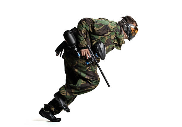 istock Painball player in action isolated 526071971