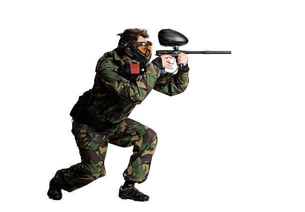 istock Painball player in action isolated 526071997
