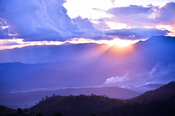 istock Sunrise with Purple  Mountains 526087291