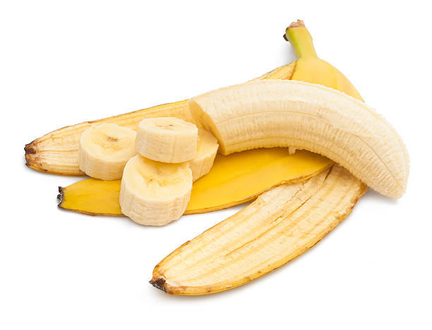 istock Ripe banana isolated on white background 526090233