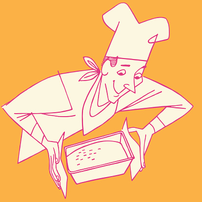Chef Holding a Loaf Pan