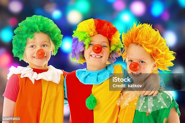 Funny Clowns At The Party Stock Photo - Download Image Now - Circus, Baby - Human Age, Beautiful People
