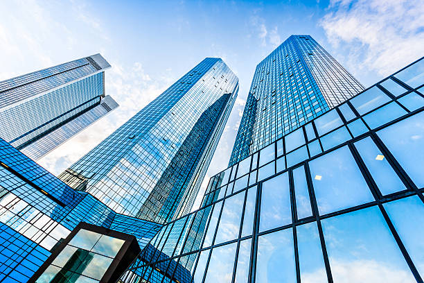istock Modern skyscrapers in business district 526109165