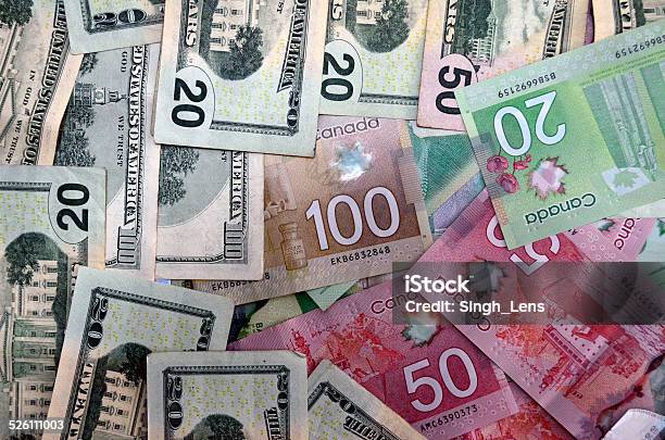 Global Money Economy Stock Photo - Download Image Now - Canadian Dollars, USA, Canada