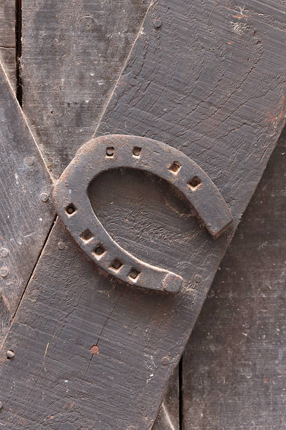 istock old rusty horseshoe on a door 526111525