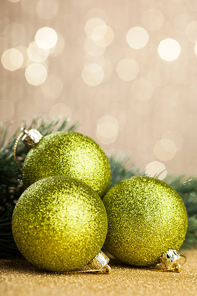 istock branch of Christmas tree with decoration ball 526112557
