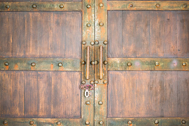 istock wooden door background 526112785