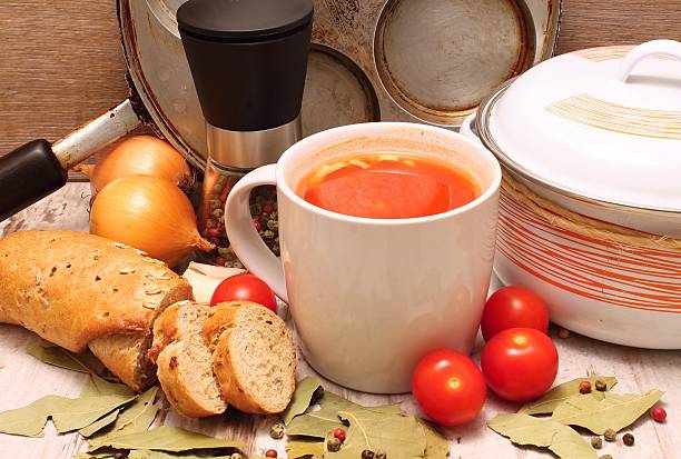 Tomato soup and vegetable