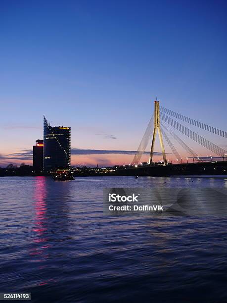 View Of Riga River And Vansu Bridge Stock Photo - Download Image Now - Architecture, Autumn, Avenue