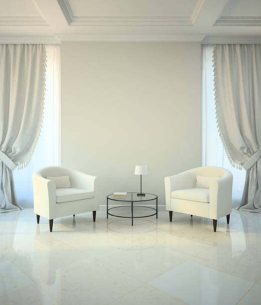 istock Room in classic style with two armchairs and coffe table 526115467
