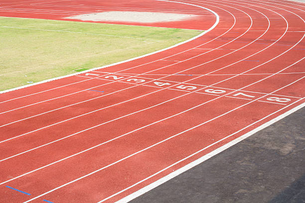 istock Running track for the athletes background 526127216