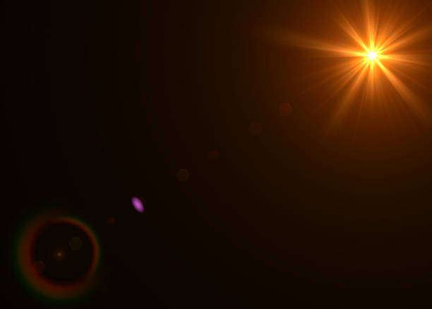 istock Star Shaped Lens Flare on Black Background - High Resolution 526131886