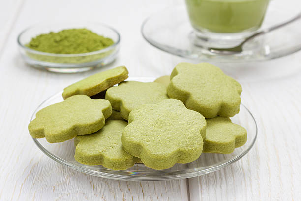 istock Homemade matcha green tea shortbread cookies 526132536