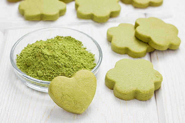 istock Homemade matcha green tea shortbread cookies 526133636