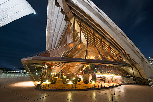 ópera de sydney à noite - sydney opera house sydney australia australia opera house imagens e fotografias de stock