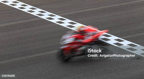 Blur Superbike Crossing Checkered Finish Line Stock Photo - Download Image Now - Motorcycle, Sports Race, Motorcycle Racing
