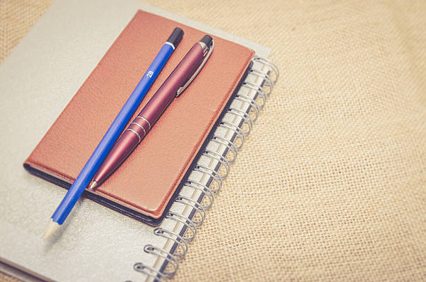 School supplies on wooden background