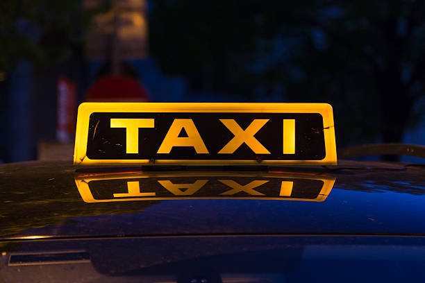 istock Typical Taxi Sign on a Car 526138994