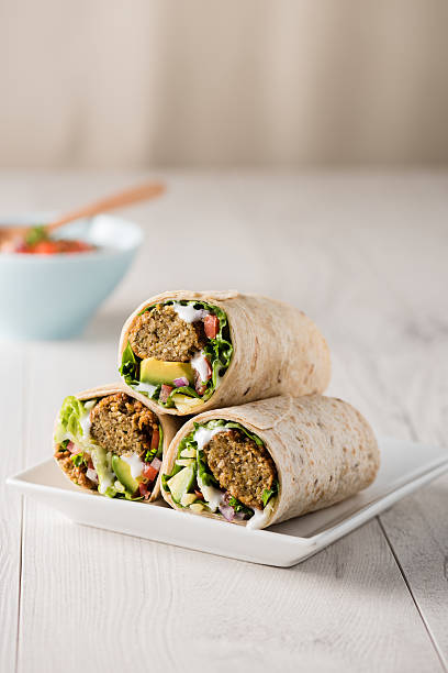 istock Vegetarian falafel wraps 526140354