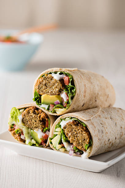 istock Vegetarian falafel wraps 526141358