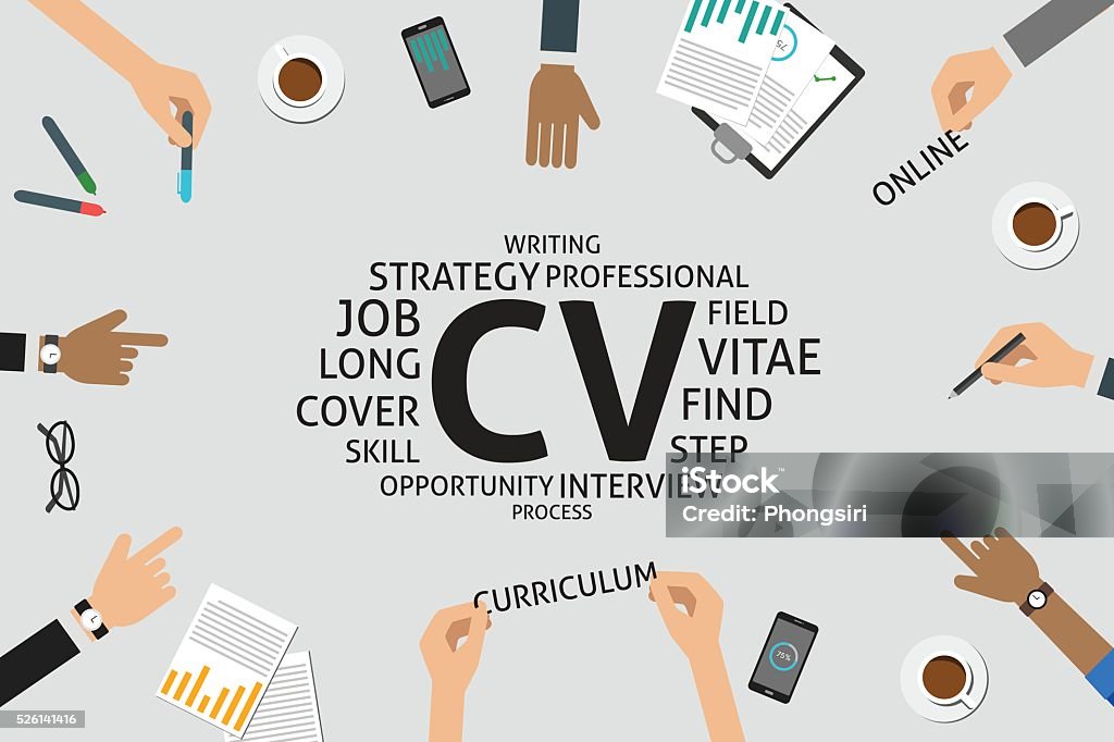 No. Cv Vector Vector Cv Concept Template Stock Illustration - Download Image Now ...