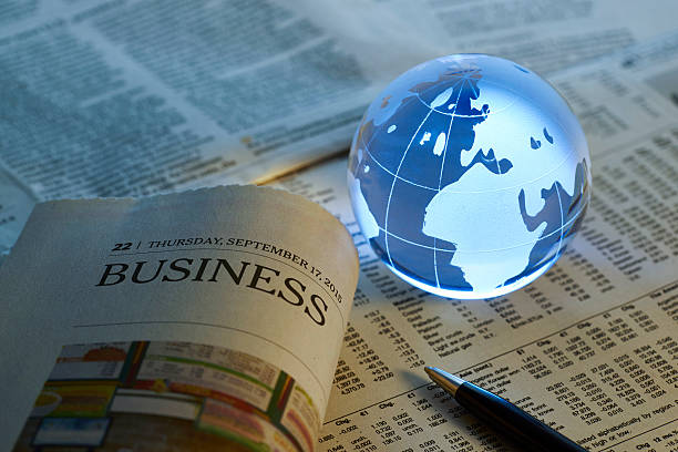 istock Global Business and Finance with Newspaper 526142706