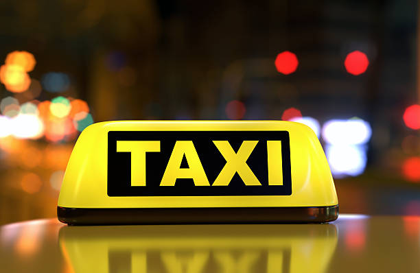 istock Taxi sign on car 526142990