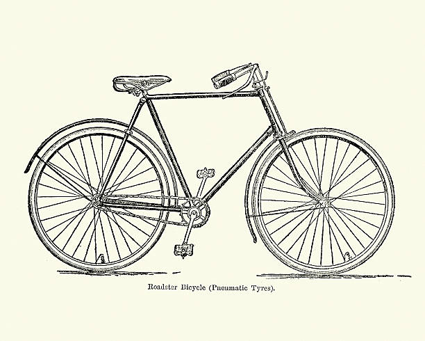 ilustraciones, imágenes clip art, dibujos animados e iconos de stock de victoriana roadster bicicleta - roadster