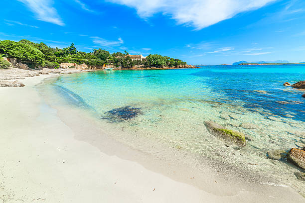 Spiaggia del príncipe en Costa Esmeralda, Sardinia - foto de stock