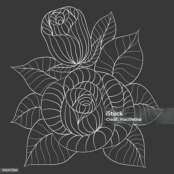 Rose Flower Vector Stock Illustration - Download Image Now - Backgrounds, Flower Head, Illustration