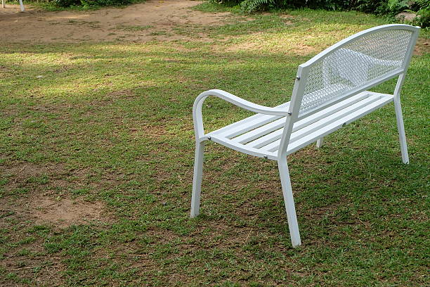 istock white chair in garden 526148244