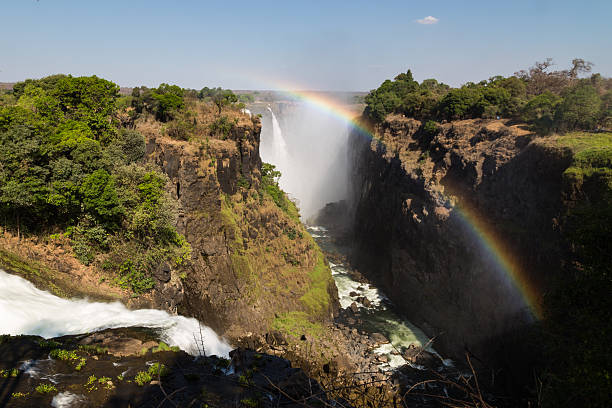 istock Victoria Falls in October with rainbow crossing 526148998