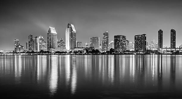The skyline of San Diego, California stock photo
