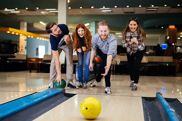 istock Friends bowling at club 526149942