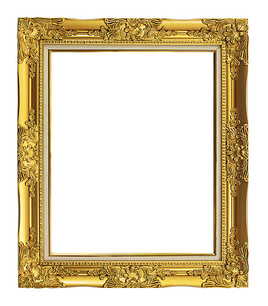 istock antique golden frame isolated on white background, clipping path 526149969
