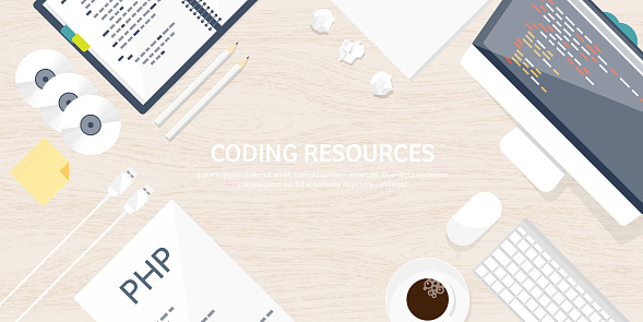 Programming Coding Flat Computing Background Code Hardware Software Web ...