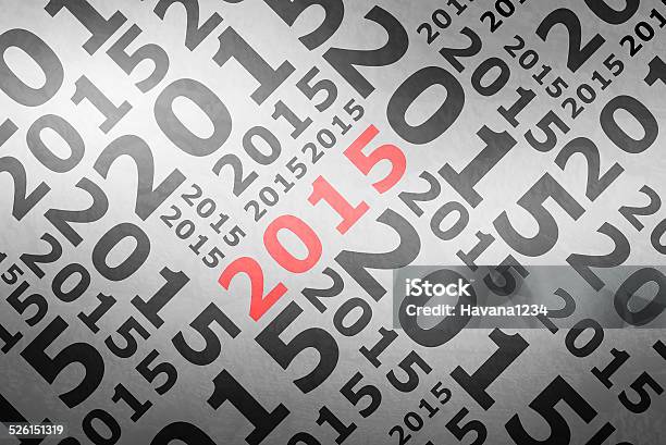 2015 Trendy Geometric Single Typographic Word Stock Photo - Download Image Now - 2015, Abstract, Annual Event