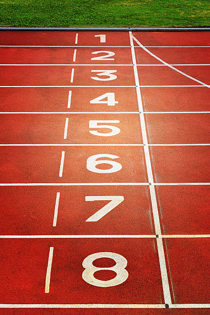 istock Red running tracks in sport stadium 526152950