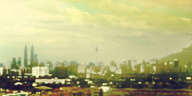 istock Landmark Kuala Lumpur Malaysia. Defocused image. Vintage retro 526155080