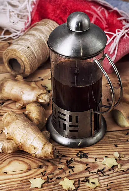 Photo of tea with ginger root