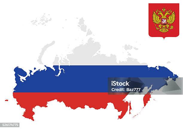Russian Flag Stock Illustration - Download Image Now - Art Product, Blue, Cartography