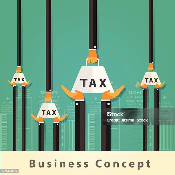 Businessman Carrying Tax Conceptvector Design Stock Illustration - Download Image Now - Tax, Tax Form, Walking