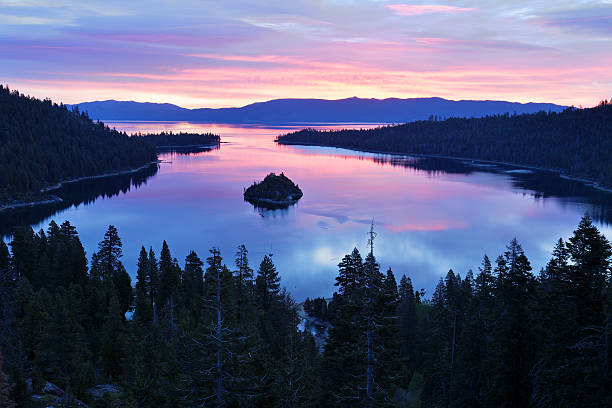 Emerald Bay - Lake Tahoe Emerald Bay (Lake Tahoe, California). natural landmark stock pictures, royalty-free photos & images