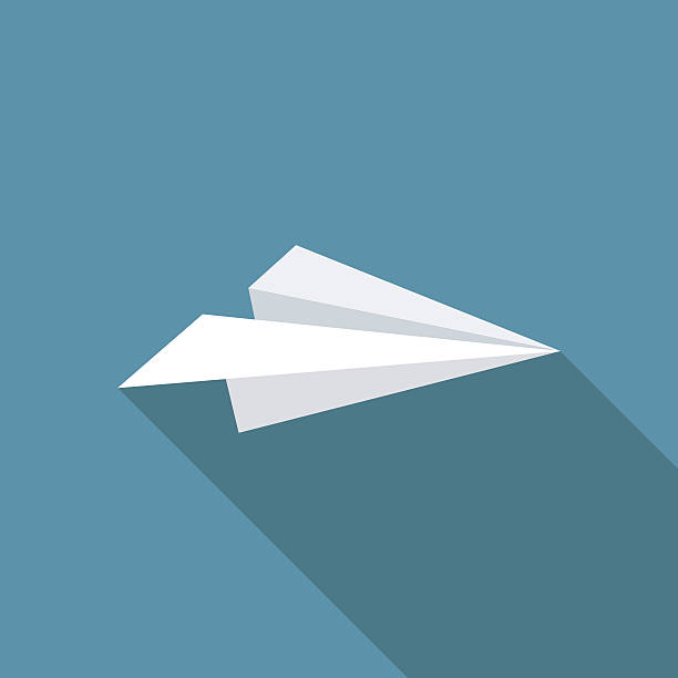 Origami paper airplane Illustration of origami paper airplane gliding stock illustrations