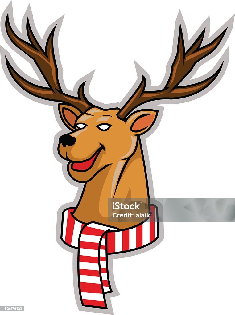 Small Rudolf Head Rudolf Head Stock Illustration - Download Image Now - Animal, Animal ...