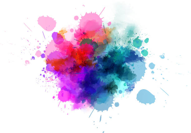 Multicolored blot vector art illustration