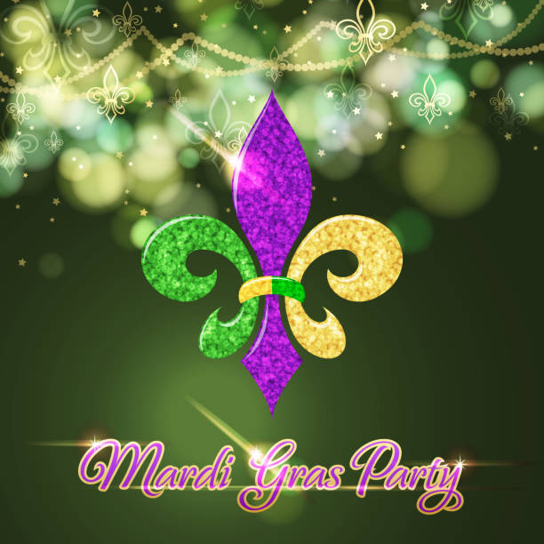 mardi gras symbol fleur de lis - - mardi gras flash stock-grafiken, -clipart, -cartoons und -symbole