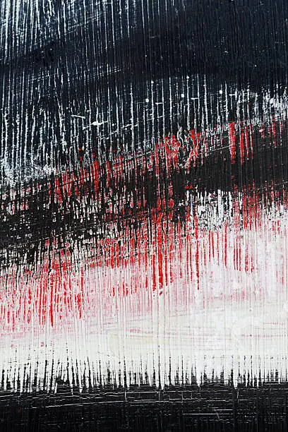 Abstract background in white, black and red - part of a big colourful street graffiti