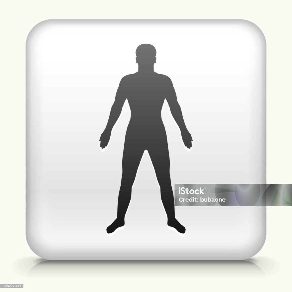 Human Button Icon Square Button With Human Body Royalty Free Vector Art Stock ...