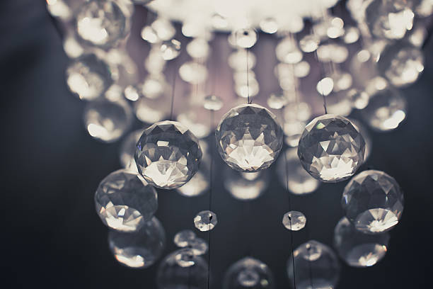 istock Crystal Chandelier Close up on the crystal 526180681